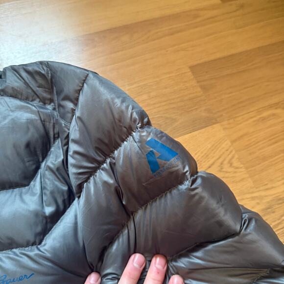 Men's Eddie Bauer Ascent Silver Blue Downlight StormDown Puffer Jacket Sz Medium - Picture 10 of 11